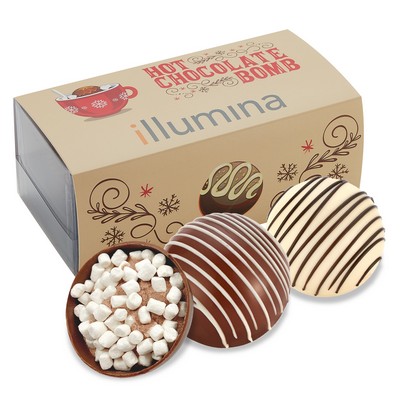 Mega Hot Chocolate Bomb Gift Box - 2 Pack - Milk & White