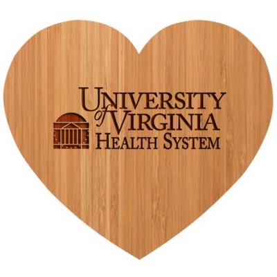 12" Heart Shape Bamboo Cutting Board Thick Style