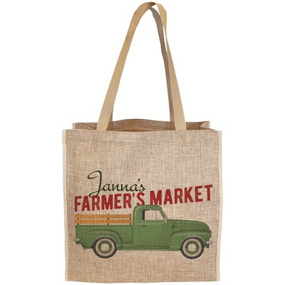 Burlap Gift Bag with Gusset