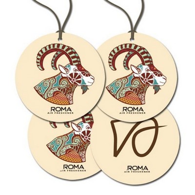 3.75" Die Cut Shape Custom Full Color Printed Air Freshener w/Georgia Peach Scent