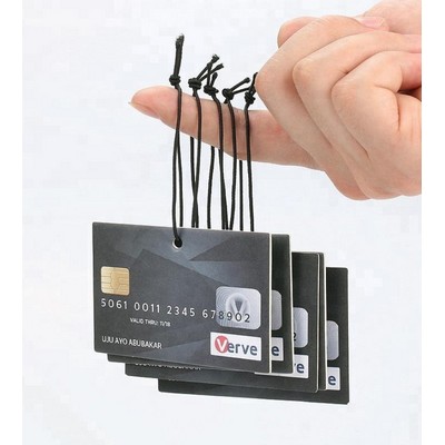 3.25" Die Cut Shape Custom Full Color Printed Air Freshener w/Summer Time Peach Scent