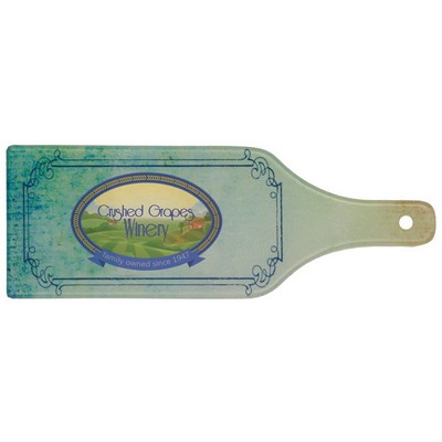 Wine Bottle Shaped Glass Cutting Board
