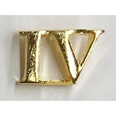 Roman Numeral IV Marken Design Cast Lapel Pin (up to 3/4")