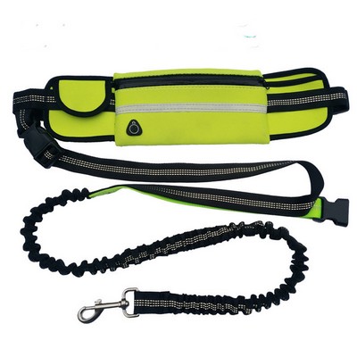 Running Fanny Pack With Hand Free Elastic Dog Leash Rope