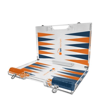 Acrylic Backgammon Set w/Handles