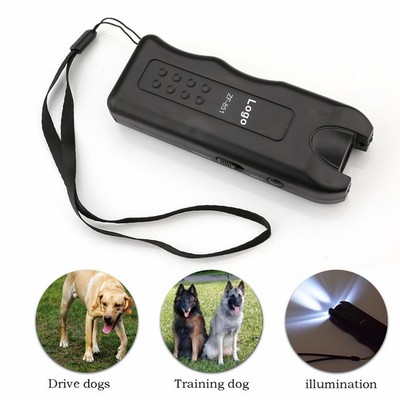 Handheld Dog Repeller Pet Dog Trainer with LED Flashlight
