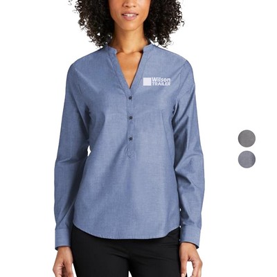 Port Authority Ladies Long Sleeve Chambray Easy Care Shirts