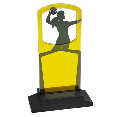 Volleyball - Women's Award Black Wood Base