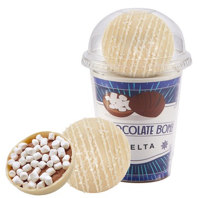 Mega Hot Chocolate Bomb Cup Kit - Deluxe Flavor - White Chocolate Crystal