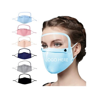 Cotton Face Mask w/Eye Shield Window