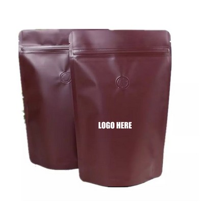 8 Oz. Coffee Bags w/Valve & Zipper