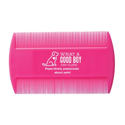 Pink Neon Flea Comb (3.5" x 2.063")