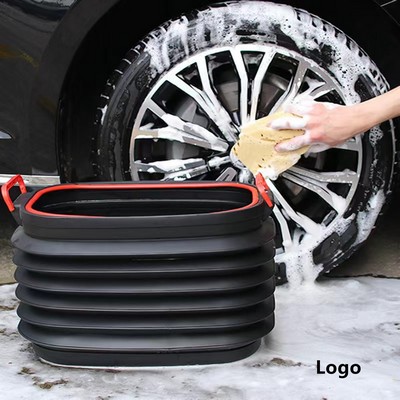 18L/37L Folding Bucket Fishing Bucket Outdoor Camping Garbage Collapsible Storage Container