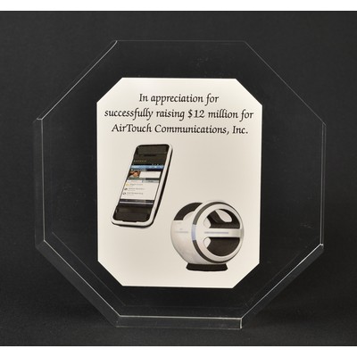 Lucite Octagon Embedment Award (4"x4"x7/8")