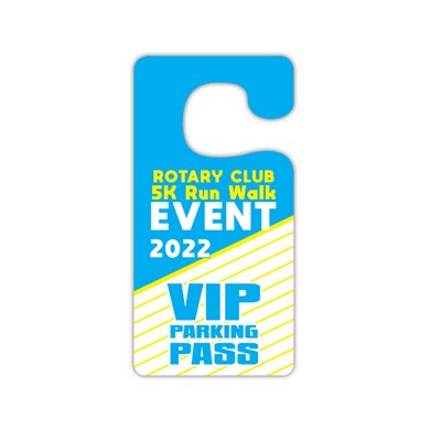 1 Side Full Color Plastic Hook Door hangers (3.5" x 7")