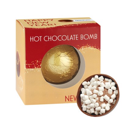 New Years Mega Hot Chocolate Bomb in Window Box - Milk Chocolate