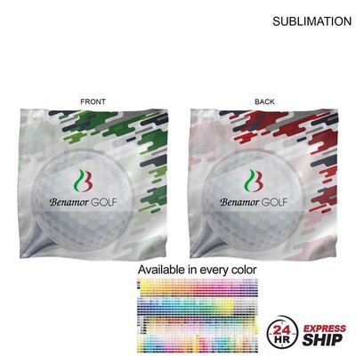 24 Hr Express Ship - Microfiber Dri-Lite Suede Shammy Cooling 2-Tone Towel, 15x15