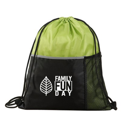 Gym Sackpack with Mesh Pocket & Front pocket