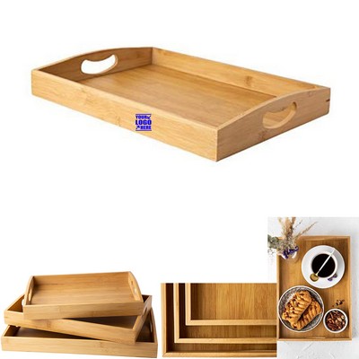 Bamboo Serving Trays w/Handles