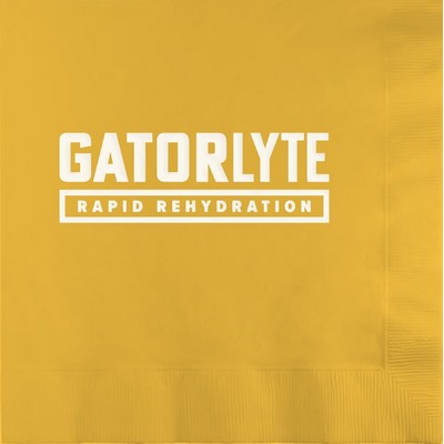 School Bus Yellow 3-Ply Luncheon Napkins - 1-Color Screen Print