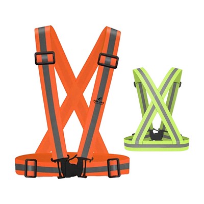 Adjustable Reflective Tape Safety Running Cross Belt