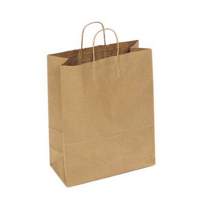 Digitally Printed Natural Kraft Rec Shopping Bag (18"x7"x18.75")
