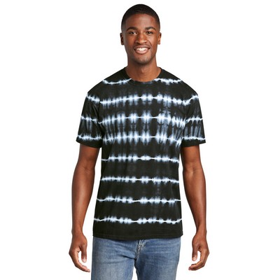 Port & Co™ Allover Stripe Tie-Dye Tee