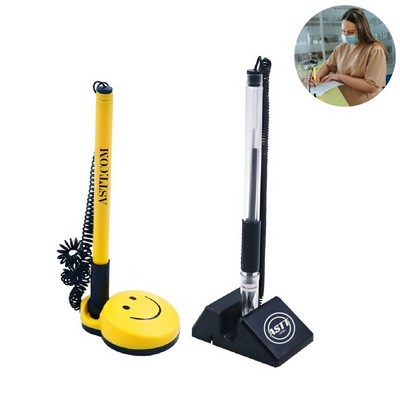 Secure Counter Pens with Chain and Holder