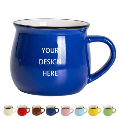 12 Oz. Two Tone Ceramic coffee mugs