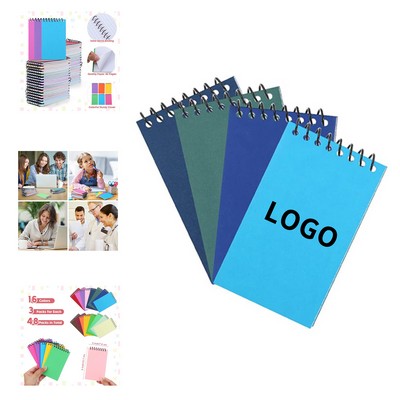 3 x 5" 40 Sheets Top Bound Spiral Memo Notepad Mini Spiral Notebook