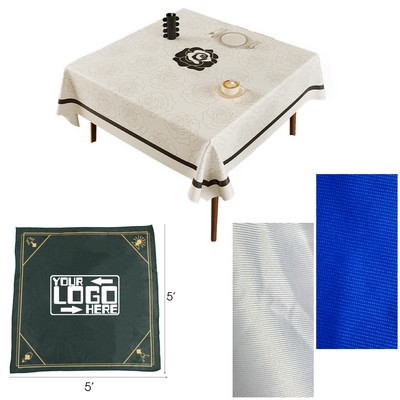 5' X 5' Custom Imprinted Square Tablecloth