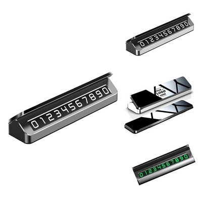 Metal Car Temporary Parking Number Plate