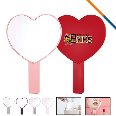 Minory Heart Shape Handheld Makeup Mirror