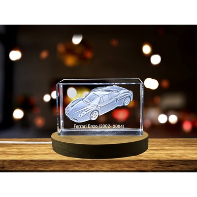 Ferrari Enzo (2002-2004) 3D Engraved Crystal Trophy