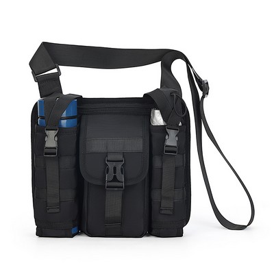 Tactical Shoulder Bag w/Water Bottle Holder