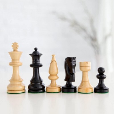Wooden Russian Style Chess Pieces, Weighted with 3.5" King