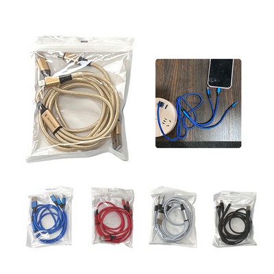 47.24'' Multifunctional 3" 1 Copper Charging Data Cable