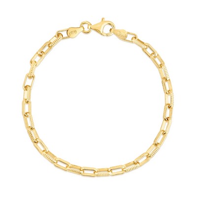 Jilco Inc. Diamond Cut Paperclip Bracelet