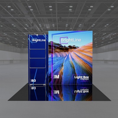 10' Light Box Kit w/BrightLine™ Panel B3, Panel M, & Waterfall Shelves