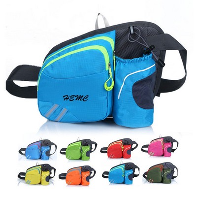 Sports Fanny Pack Waist Bag With Water Bottle Holder 