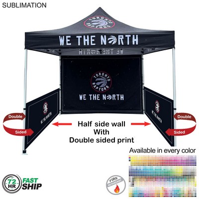 72 Hr Fast Ship - Half Side Wall for 10x10 Tent Kit, Sublimated, Double Sided Print