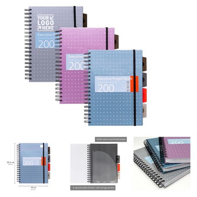 7x10" B5 200-Page Metallic Notebook