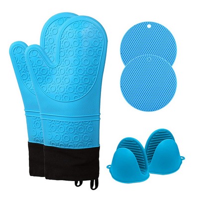 Silicone Oven Mitt Set