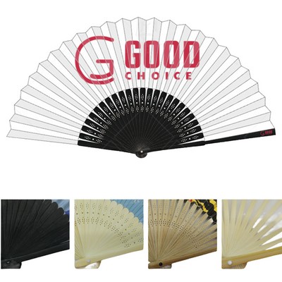 Customizable Bamboo Handle Folding Fan