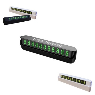 Magnetic Temporary Parking Phone Number Plate