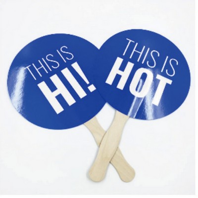 Wooden Handle Hand Held Fan