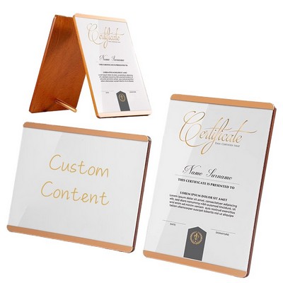 Minimalist Wooden A4 Swappable Plaque Award