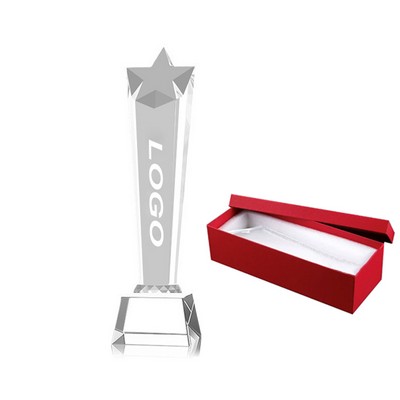 Crystal Pentagram Award Trophy