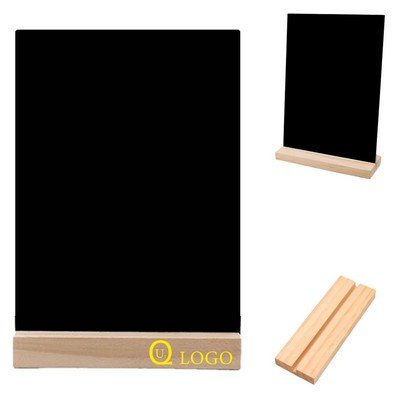 Tabletop Chalkboard W/ Detachable Wooden Base