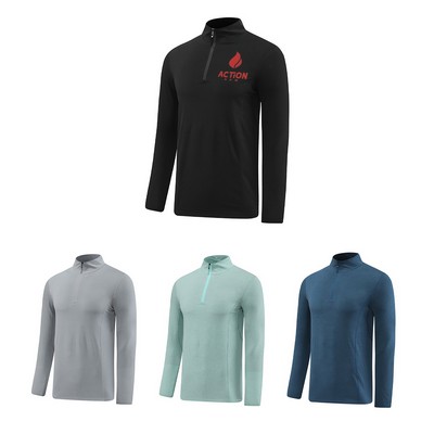 Stretch Quarter Zip Mens Pullover